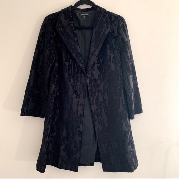 Eileen Fisher Jackets & Blazers - Eileen Fisher black coat textured fabric EUC